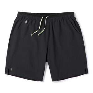 Smartwool Merino Sport Lined 8” Shorts Mens L Black Brief Liner Wool Reflective